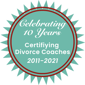 10-years-cdc-teal-4 Badge celebrating 10 years certifying divorce coaches